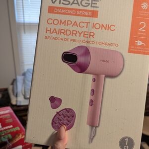Sage Pink Compact Ionic Hairdryer